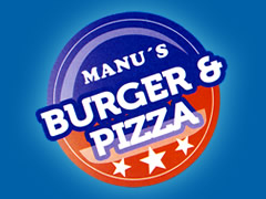 Manus Burger und Pizza Logo